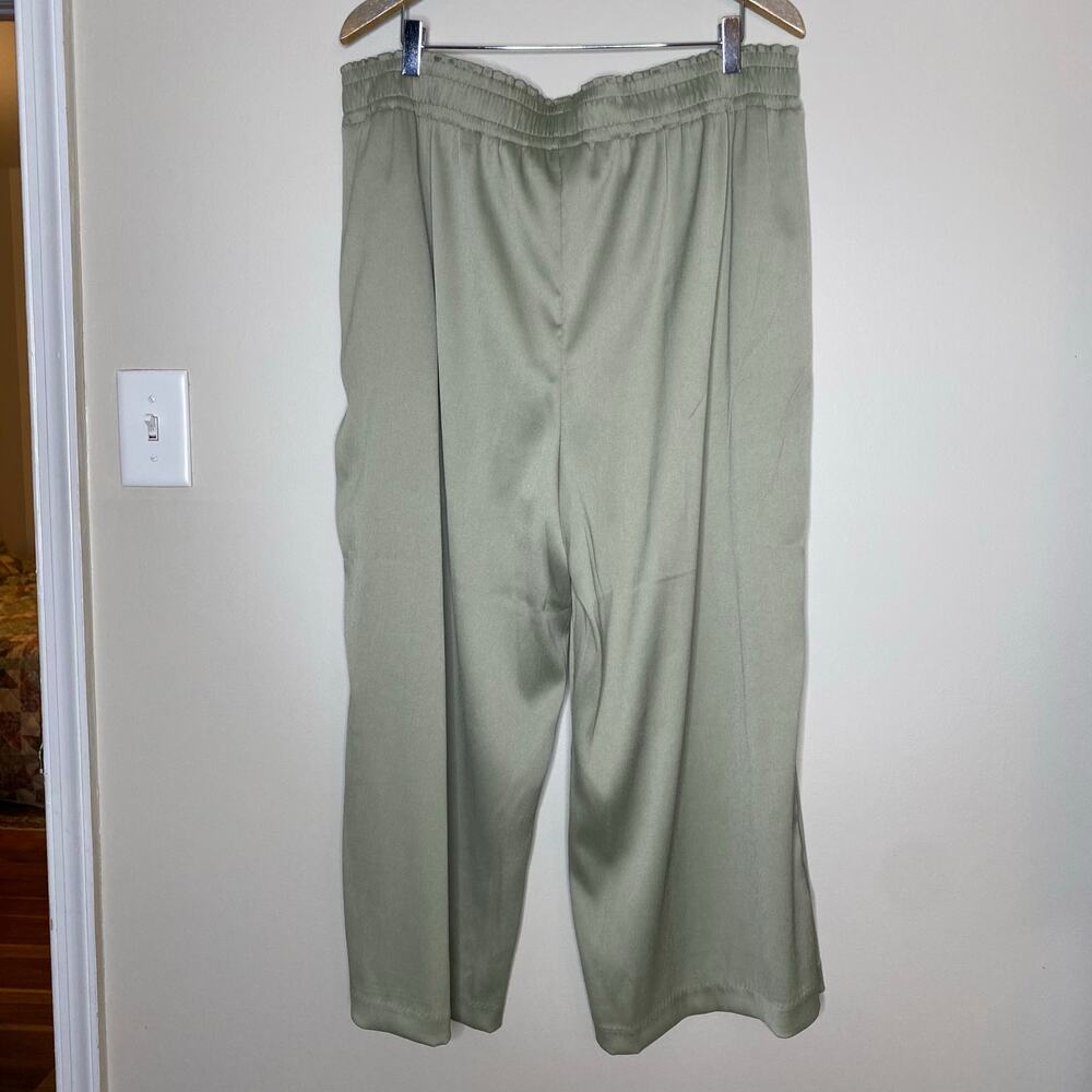 JOIE Sage Green Lightweight Wide Leg Pull On Pants Flowy Size XL - Picture 7 of 9